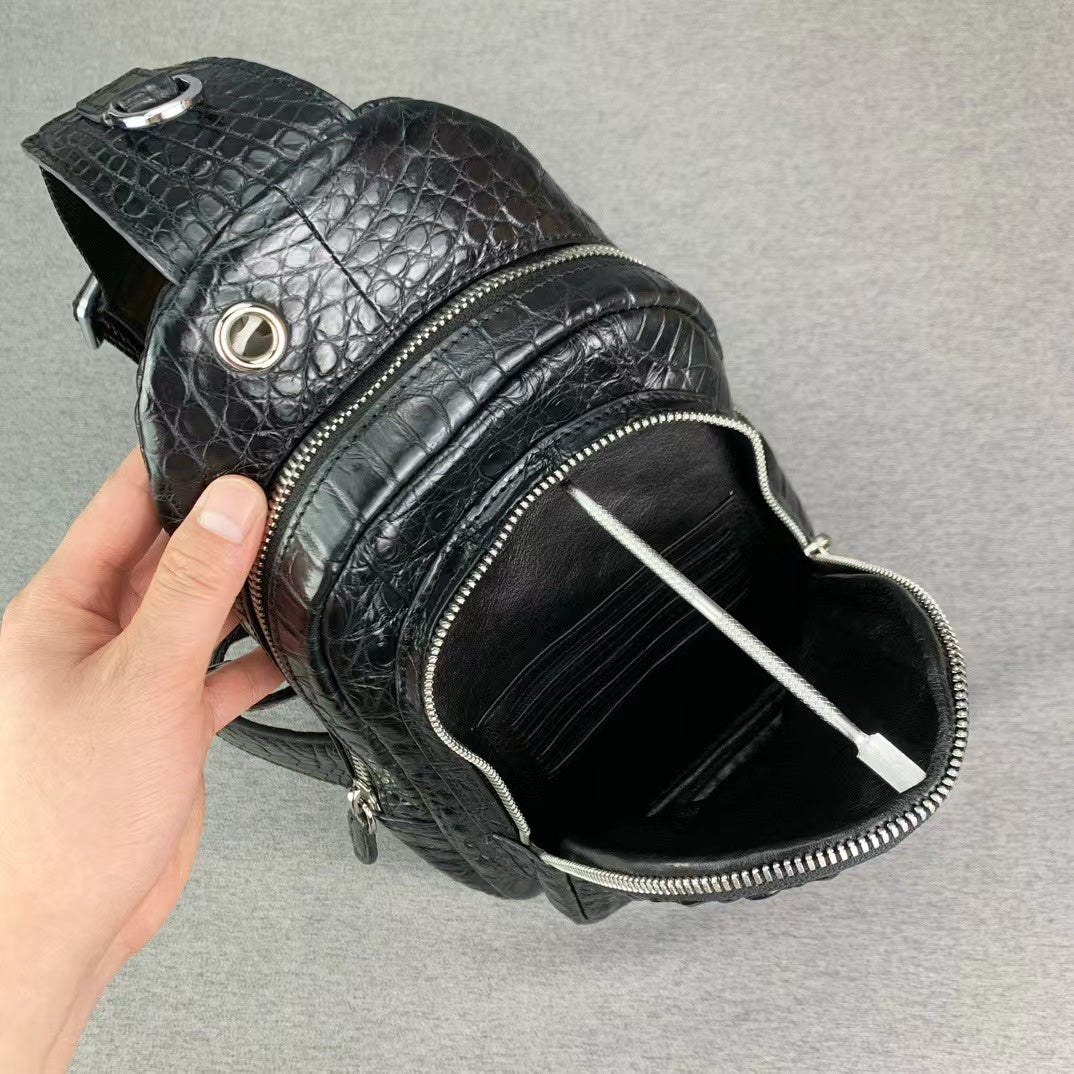 Crocodile Head Bone Chest Bag