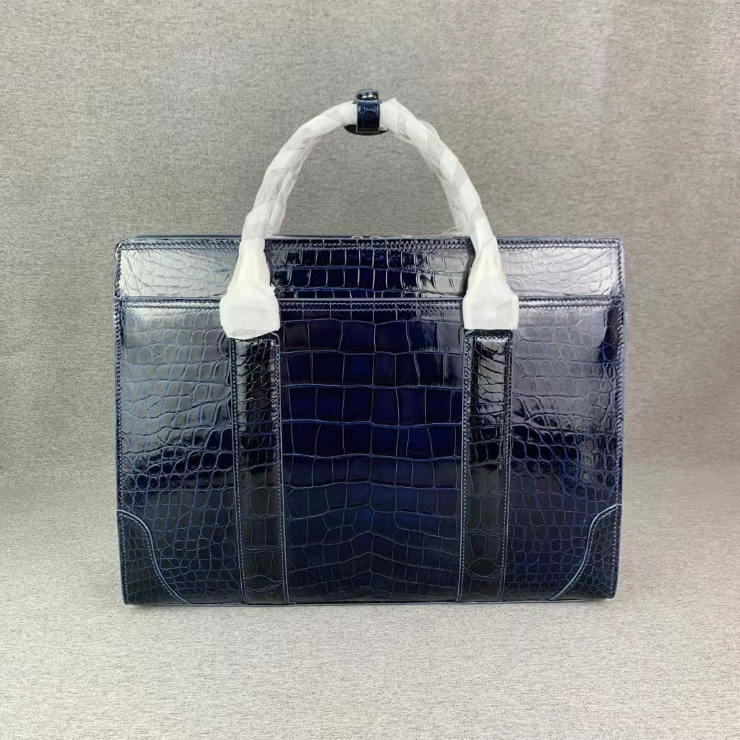 Nile Alligator Belly Luxury Briefcase