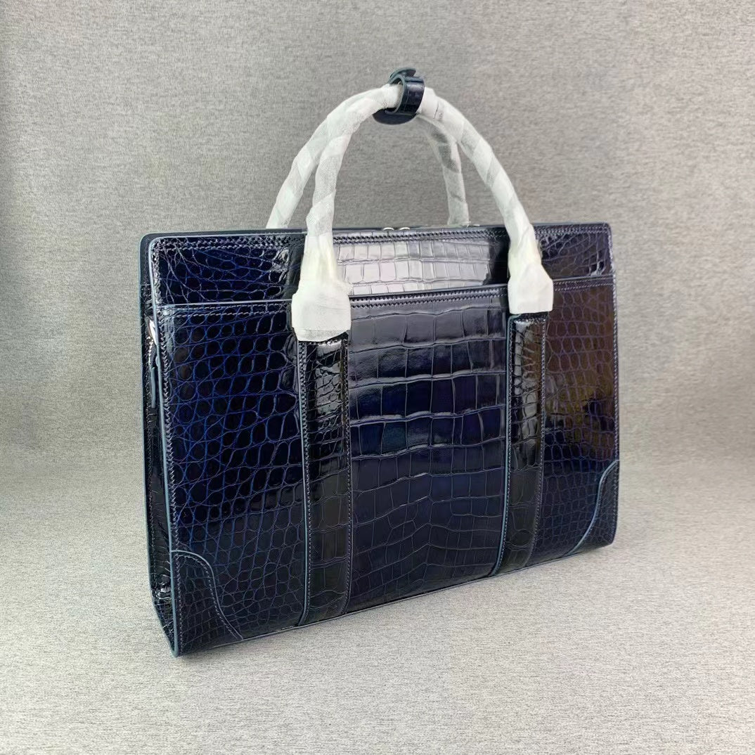 Nile Alligator Belly Luxury Briefcase