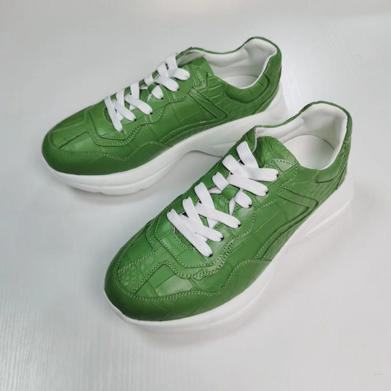 Alligator Leather Classic Comfy Sneakers