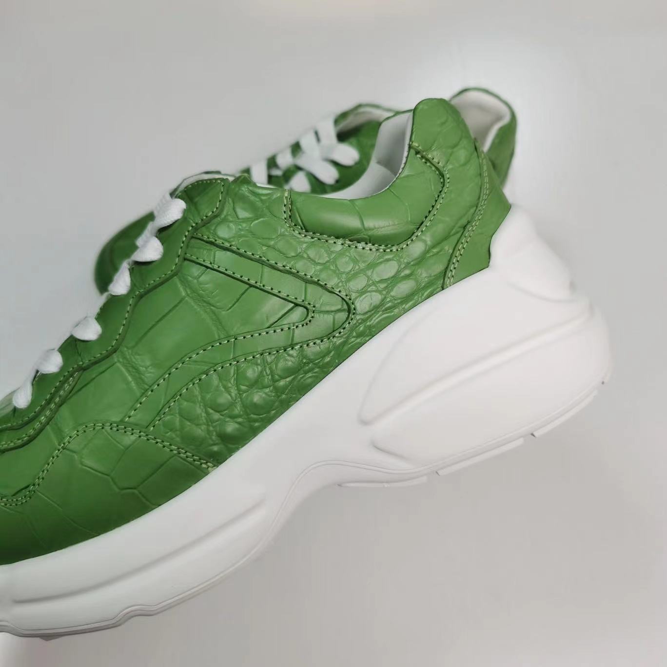 Alligator Leather Classic Comfy Sneakers