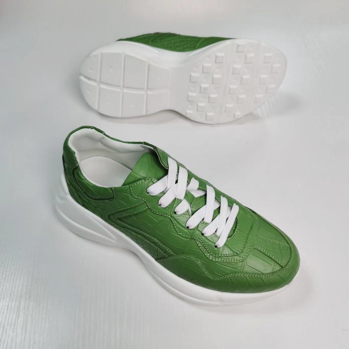 Alligator Leather Classic Comfy Sneakers