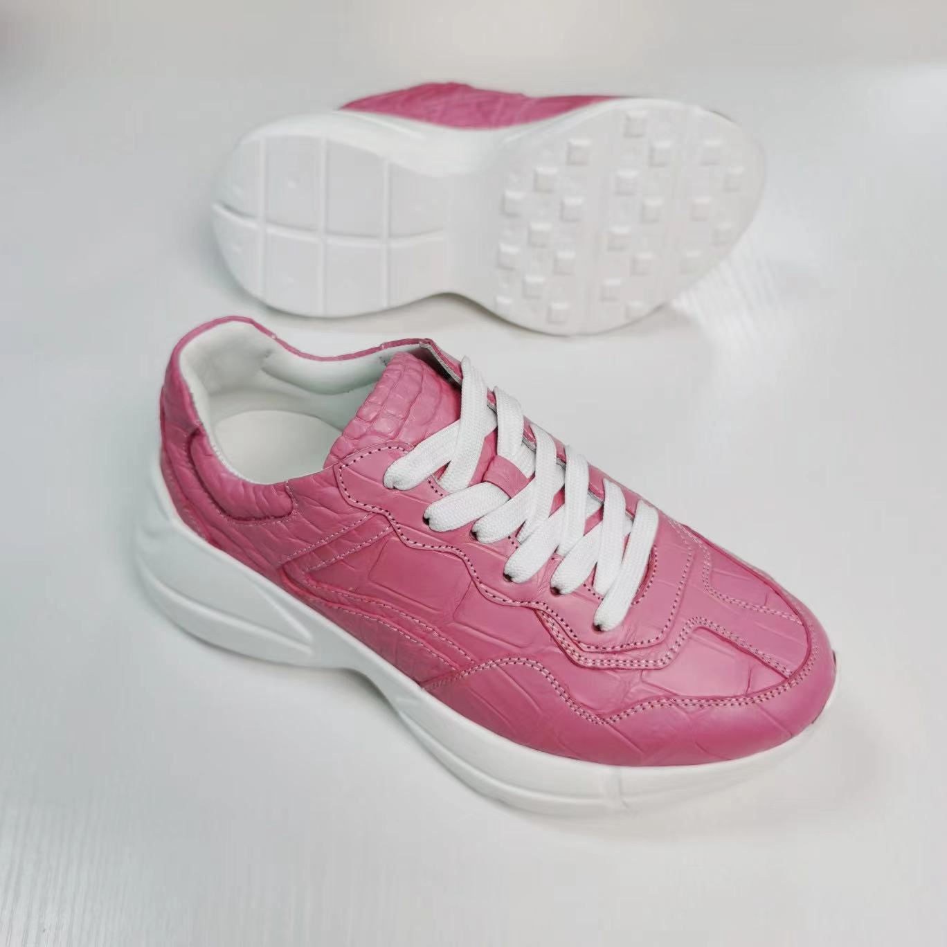 Alligator Leather Classic Comfy Sneakers
