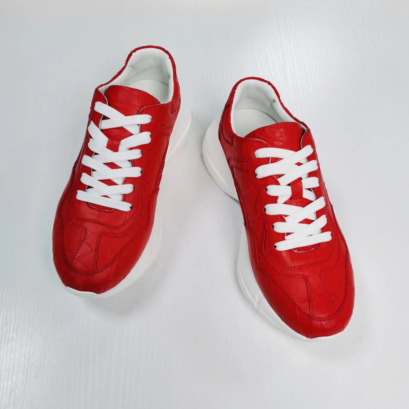 Alligator Leather Classic Comfy Sneakers