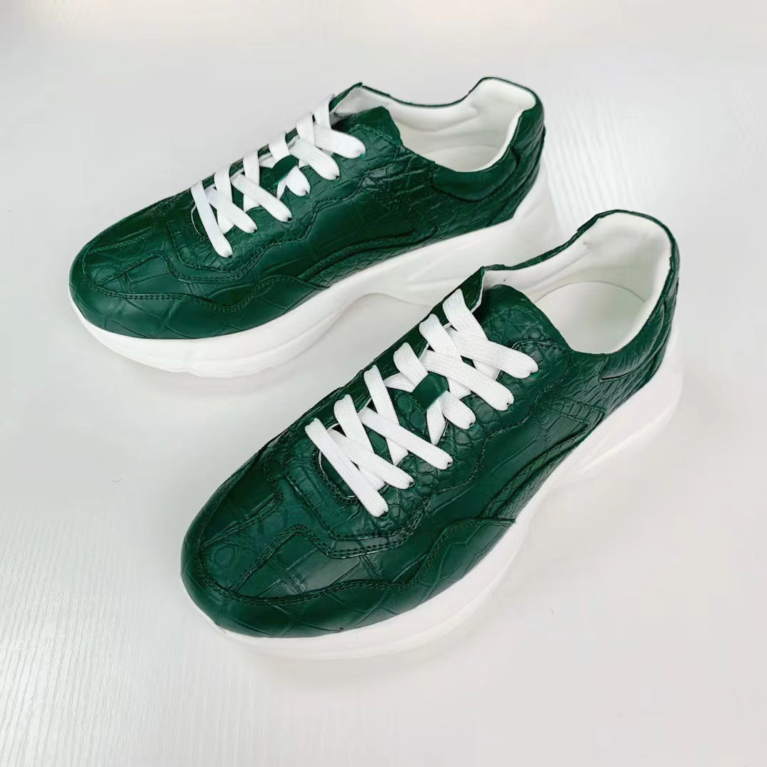 Alligator Leather Classic Comfy Sneakers