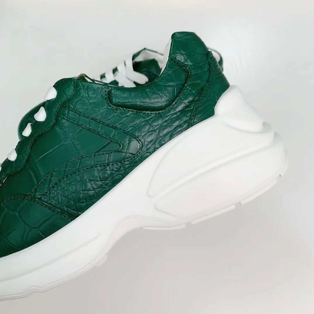 Alligator Leather Classic Comfy Sneakers