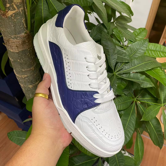Alligator Belly Stylish Classic Two Tone Sneakers