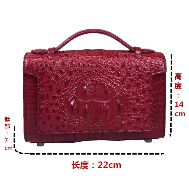 CROCODILE THAI LEATHER WOMEN HANDBAG CROSS-BODY BAG