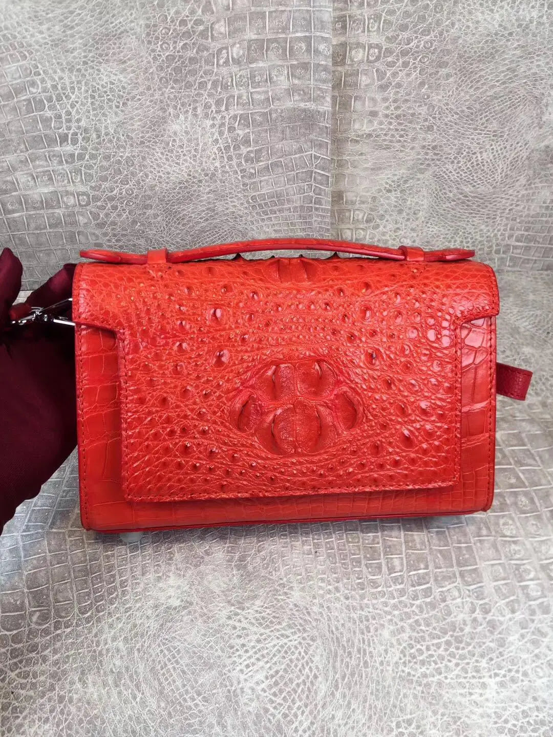 CROCODILE THAI LEATHER WOMEN HANDBAG CROSS-BODY BAG
