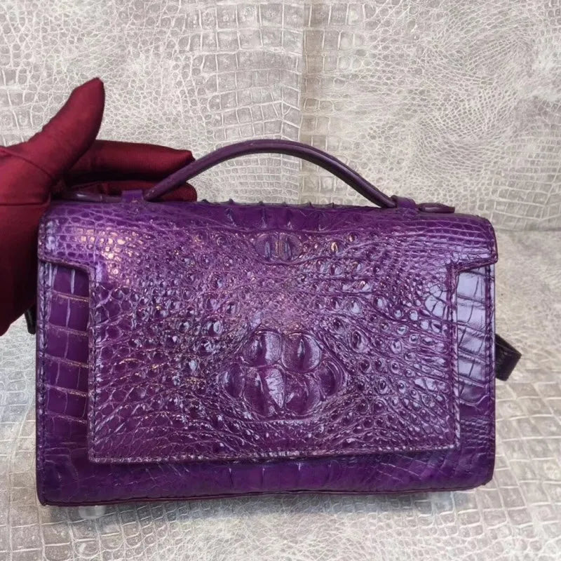 CROCODILE THAI LEATHER WOMEN HANDBAG CROSS-BODY BAG