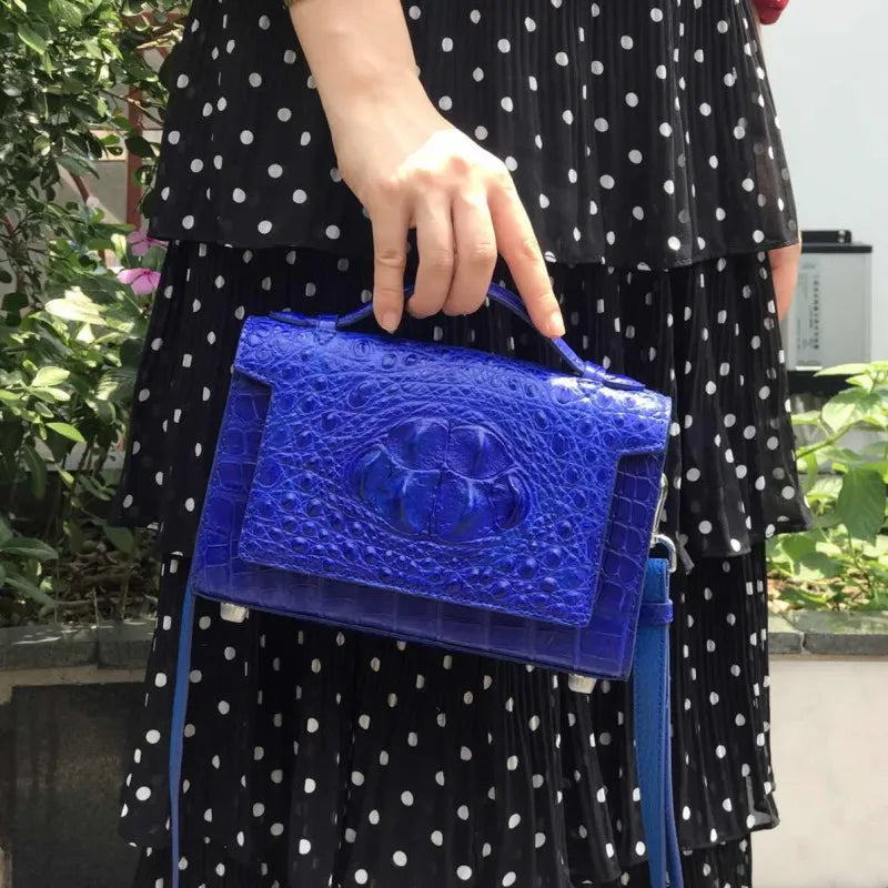 CROCODILE THAI LEATHER WOMEN HANDBAG CROSS-BODY BAG