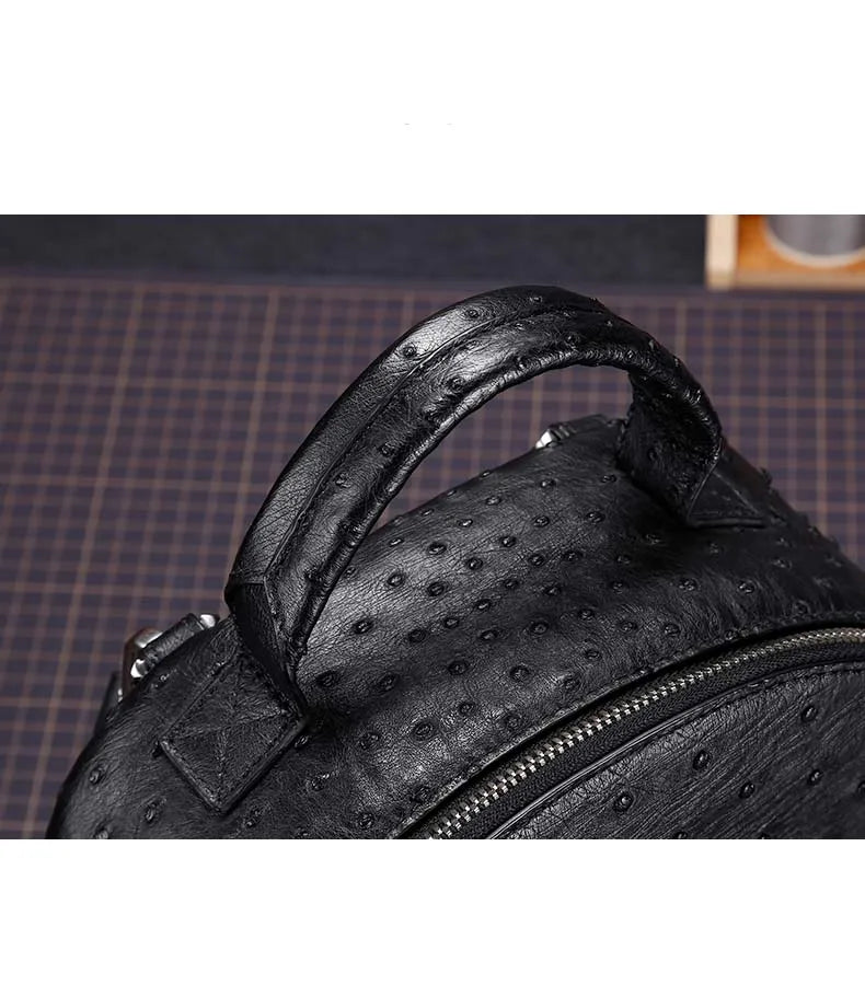 OSTRICH LEATHER LEISURE WOMEN BACKPACK