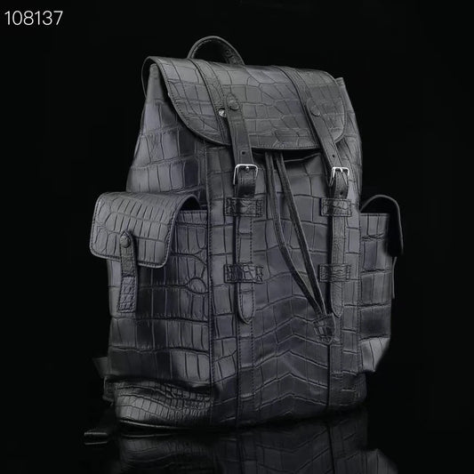 GENUINE CROCODILE LEATHER BACKPACK BIG SIZE